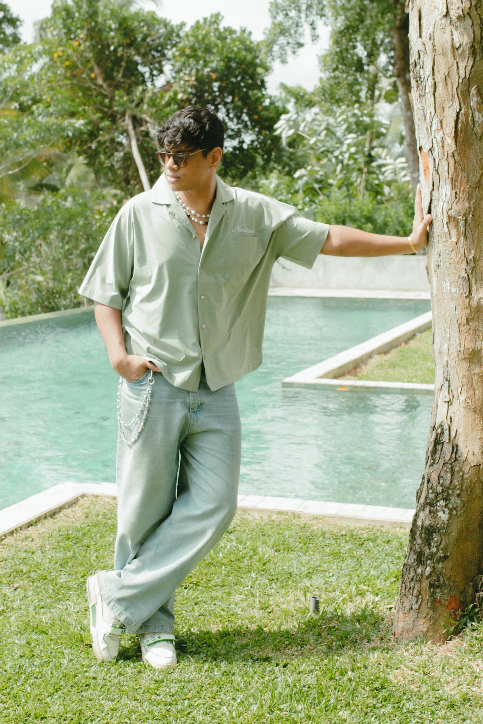 The Signature Shirt Green - Nirmāṇa Apparel Sri Lanka