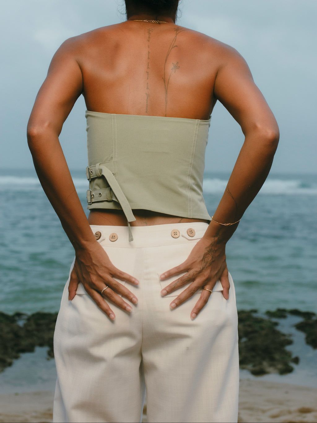 The Nira Pant White - Nirmāṇa Apparel Sri Lanka