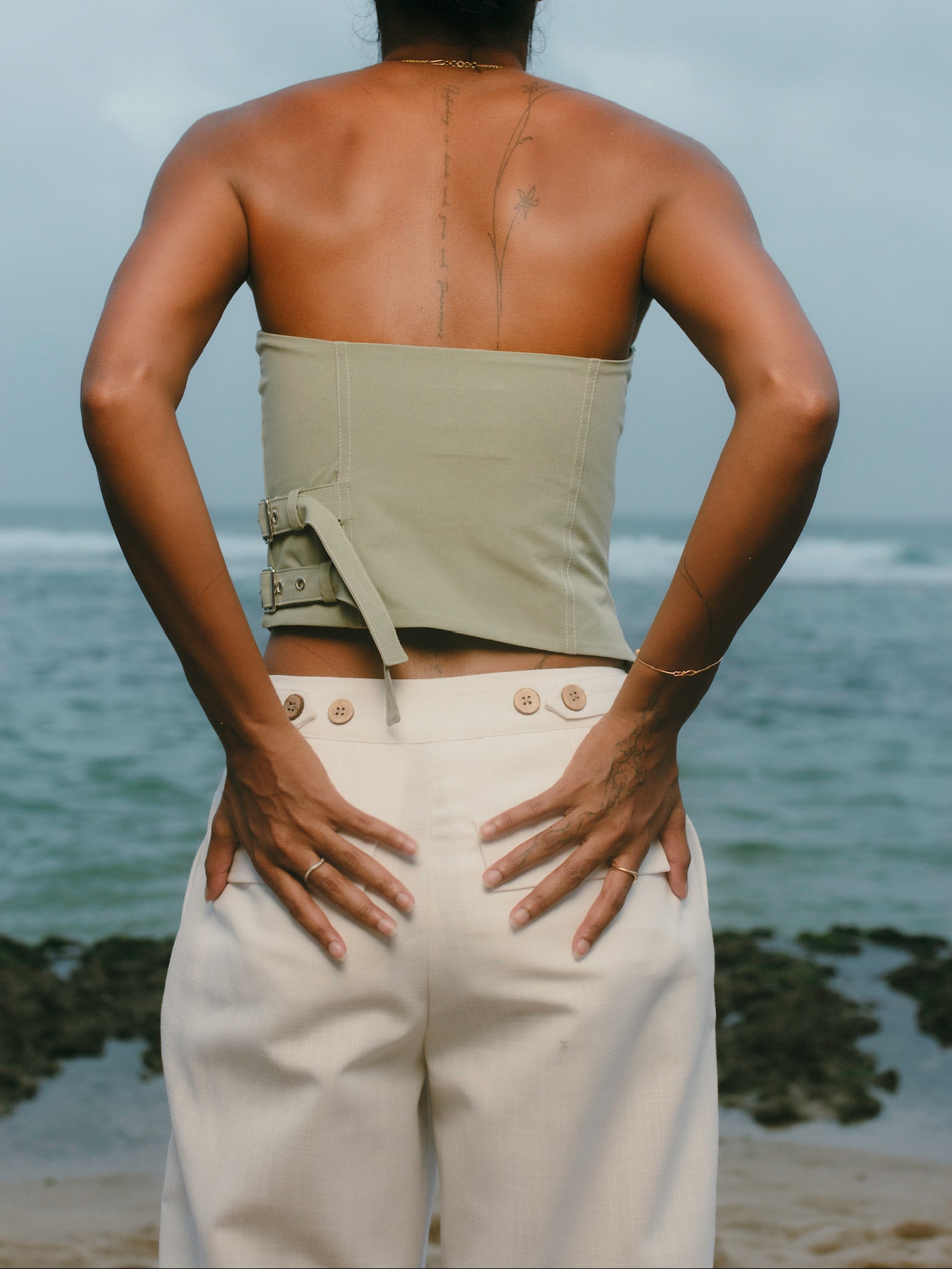The Nira Pant White - Nirmāṇa Apparel Sri Lanka
